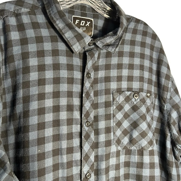 Fox Racing Short Sleeve Plaid Button Down Shirt XXL - Picture 4 of 11